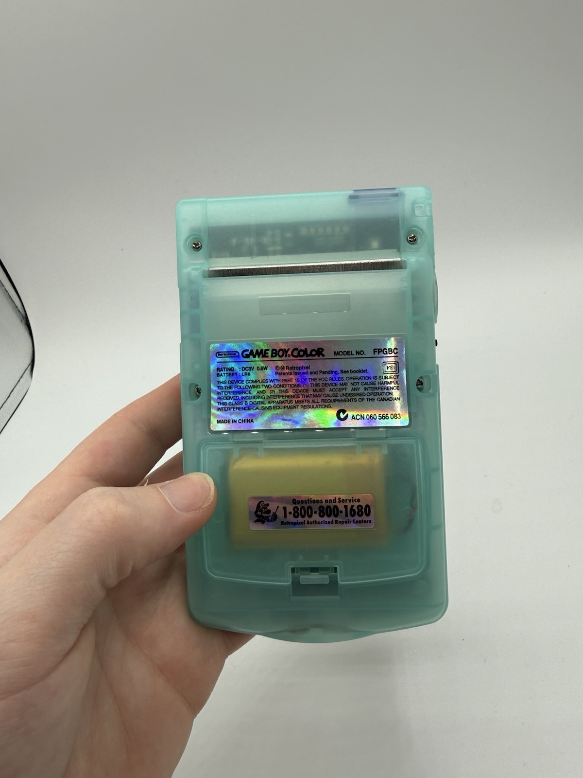 Glow In The Dark USB C Rechargeable Gameboy Color Gameboy Mod IPS Screen
