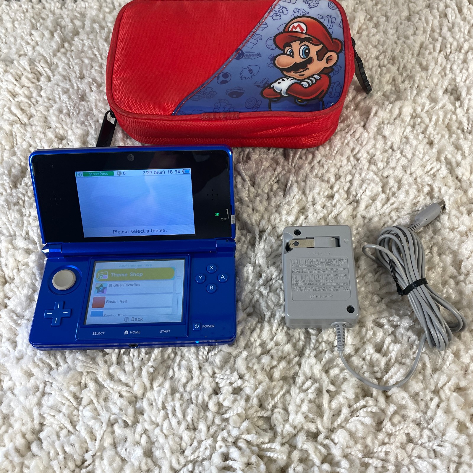 Nintendo 3DS Cobalt Blue Luigi Edition Handheld Handheld Console CTR-001 Tested