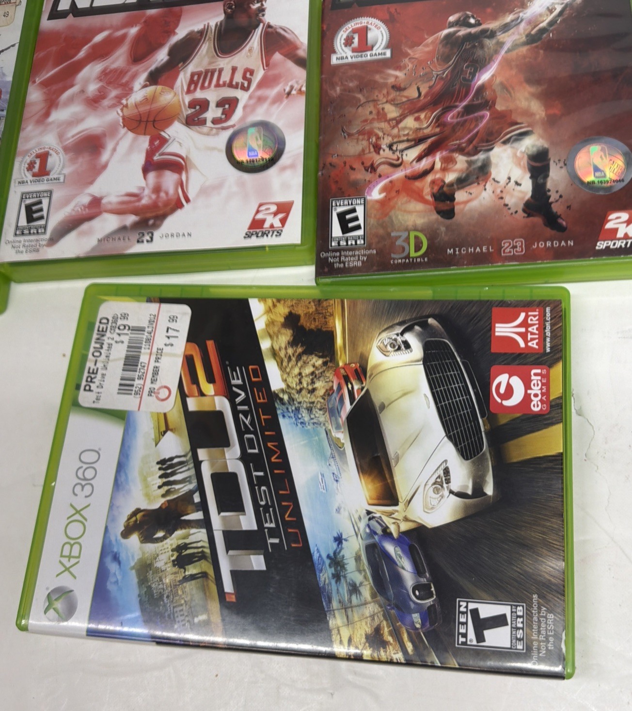 Microsoft Xbox 360 S Console Bundle Lot 1 Controller, 9 Games Headset,cords