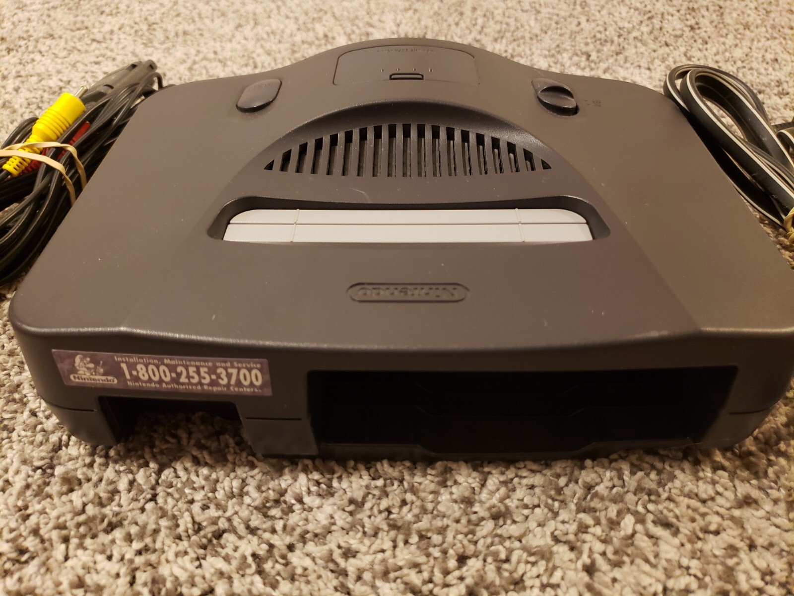 Nintendo 64 N64 System Console w OEM Controller, Jumper Pak ALL OEM CORDS, WORKS