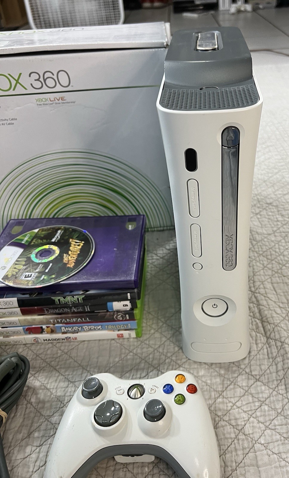 Microsoft Xbox 360 Console 20GB Complete CIB W/ 6 Games TMNT + Dragon Age