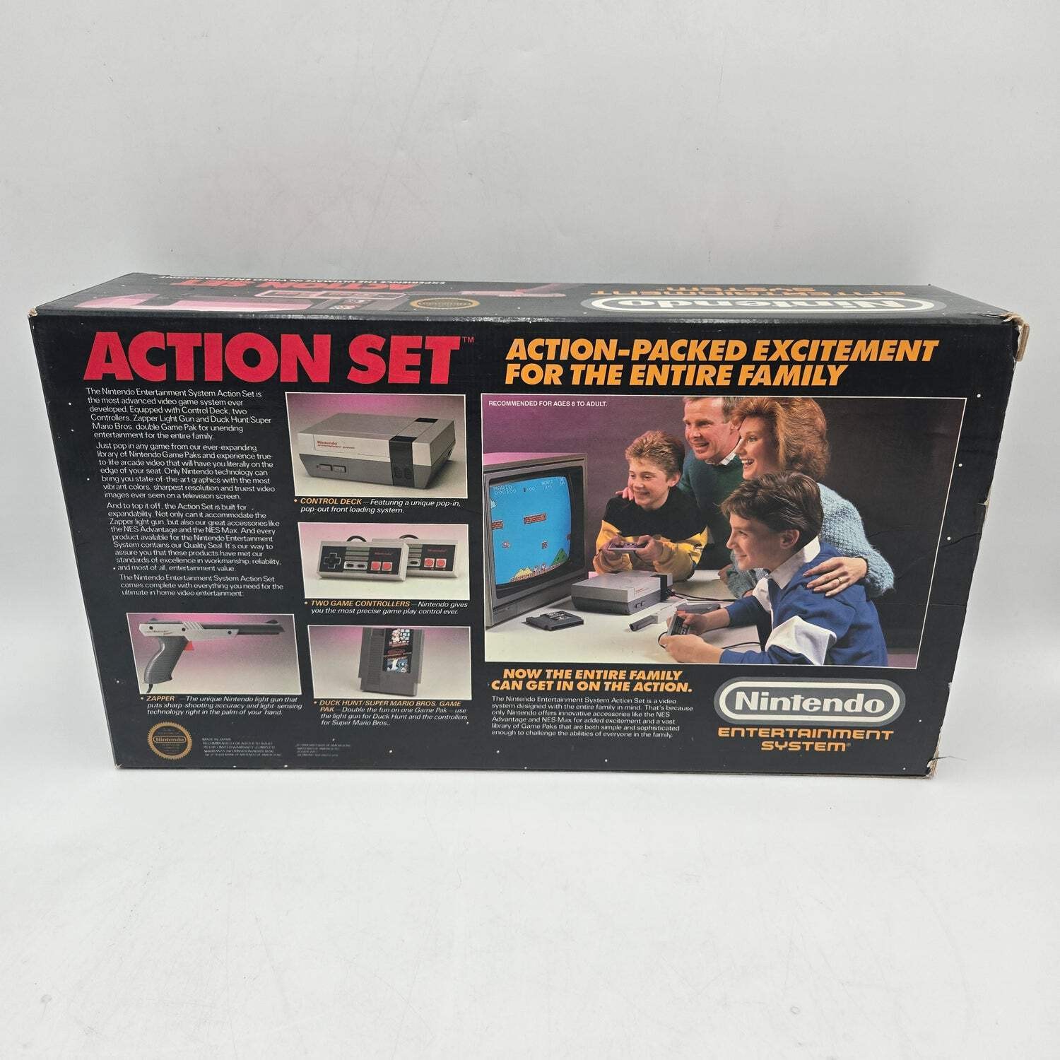Nintendo Entertainment System NES Video Game Console NES-001 Gray