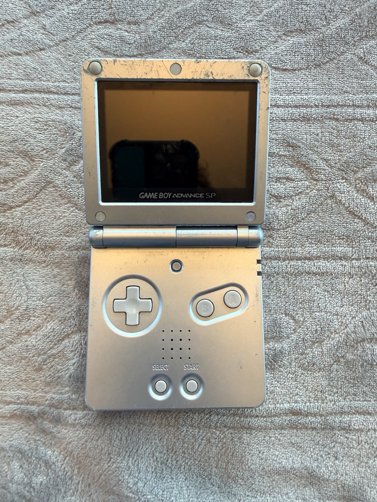 Nintendo Game Boy Advance SP AGS-101 Pearl Blue Console Scooby Doo Case Untested