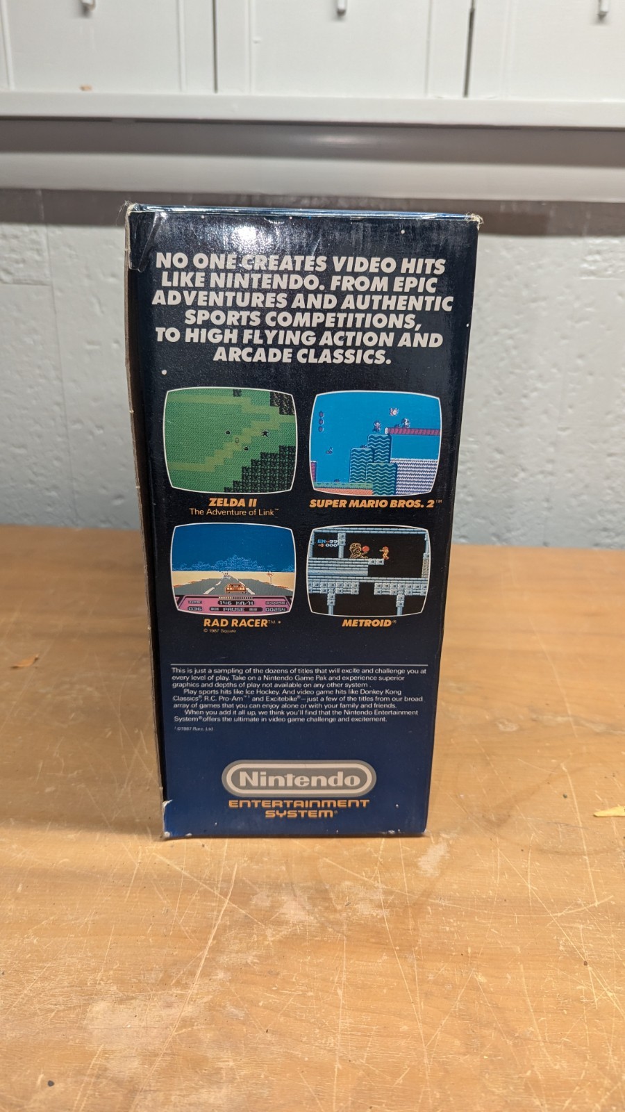 CLEAN CRISPY BOX ONLY 1987 Nintendo NES Control Deck System Console See Photos