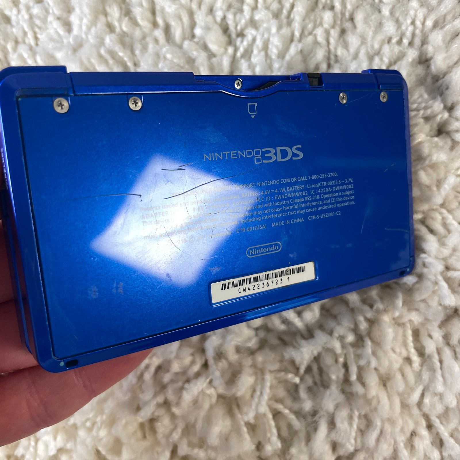 Nintendo 3DS Cobalt Blue Luigi Edition Handheld Handheld Console CTR-001 Tested