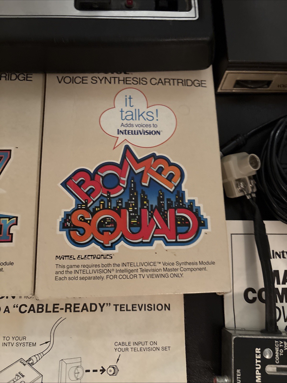 Intv system III #3504 w/Intellivoice voice synthesis module +3 Games – Tested!