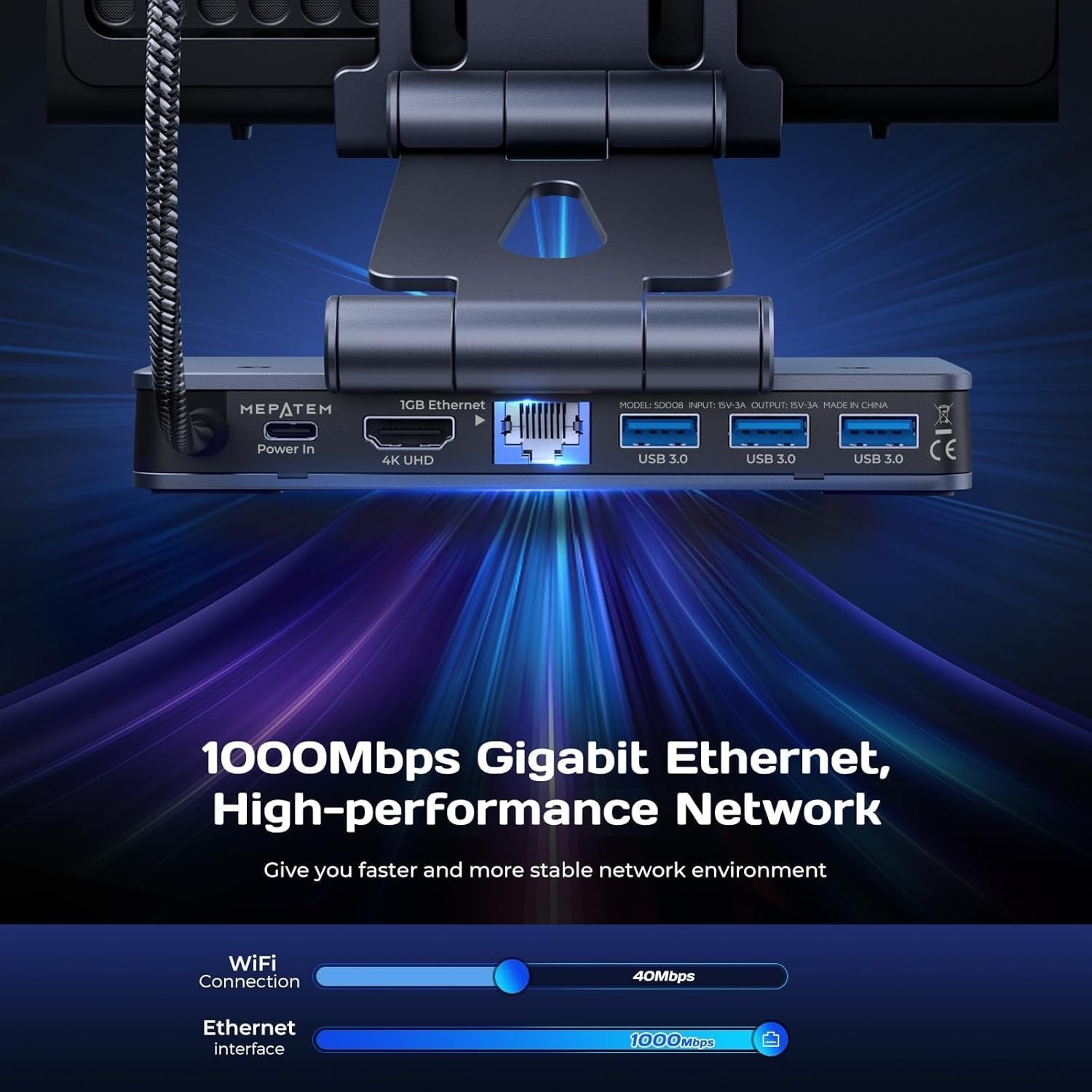 Compact 4K HDMI Dock for Steam Deck: 6-in-1 Hub with USB & Charging Ports