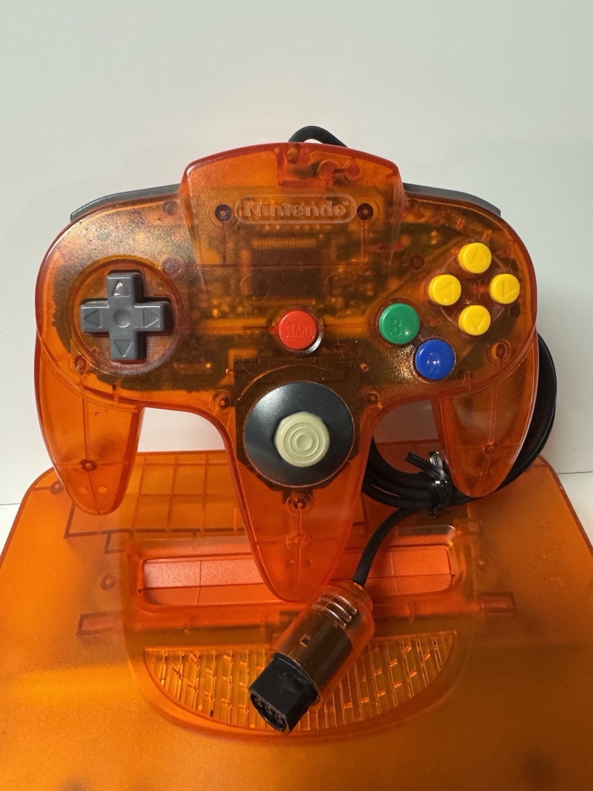 Nintendo 64 Funtastic Fire Orange RARE N64 Console Donkey Kong 64 Expansion Pak