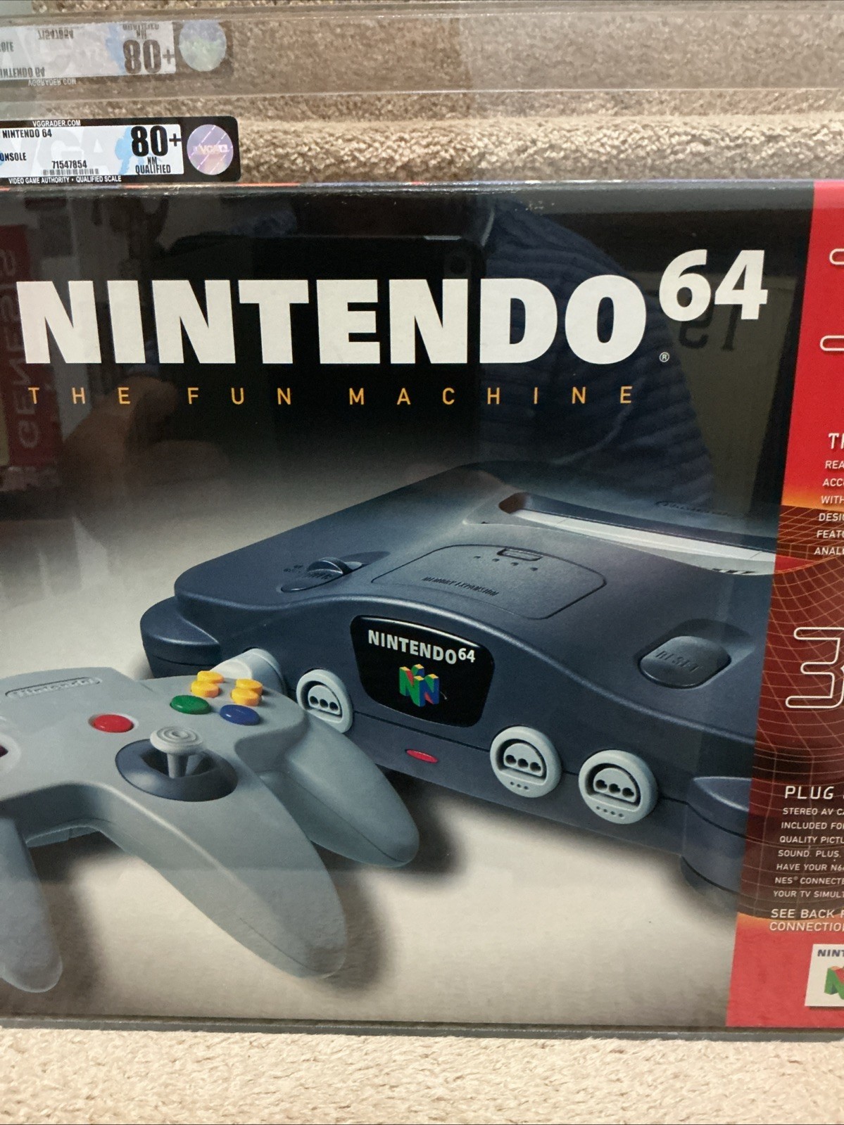Nintendo 64 Launch Console N64 Brand New 1997 VGA Graded 80+ Q Qualified PSA