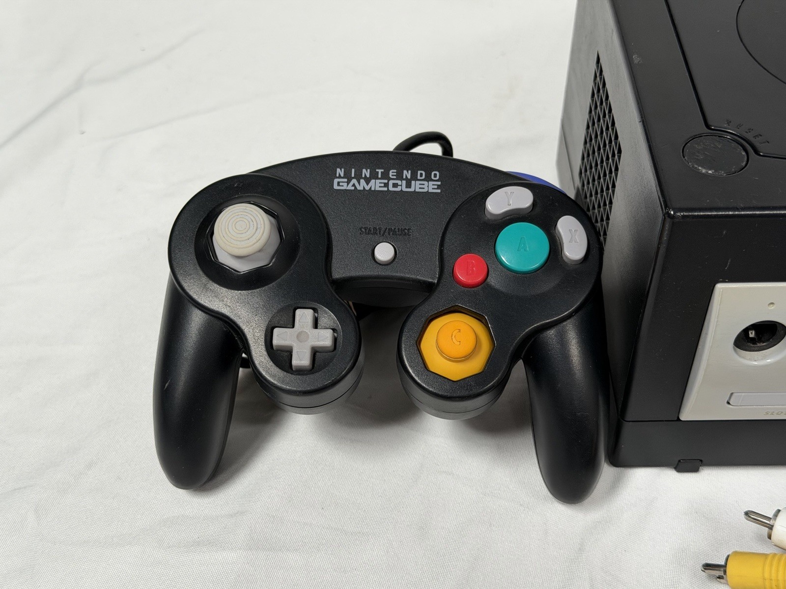 Nintendo GameCube Console Bundle Tested Works OEM Controller Cables DOL-001