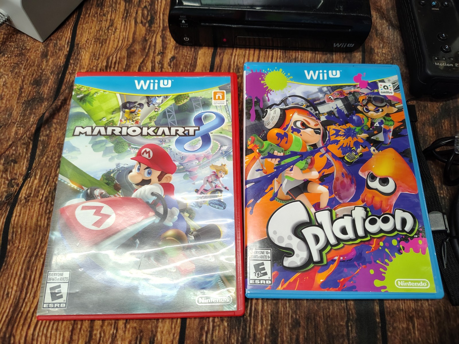 Nintendo Wii U 32GB Black Console Bundle – Mario Kart 8 & Splatoon – Tested
