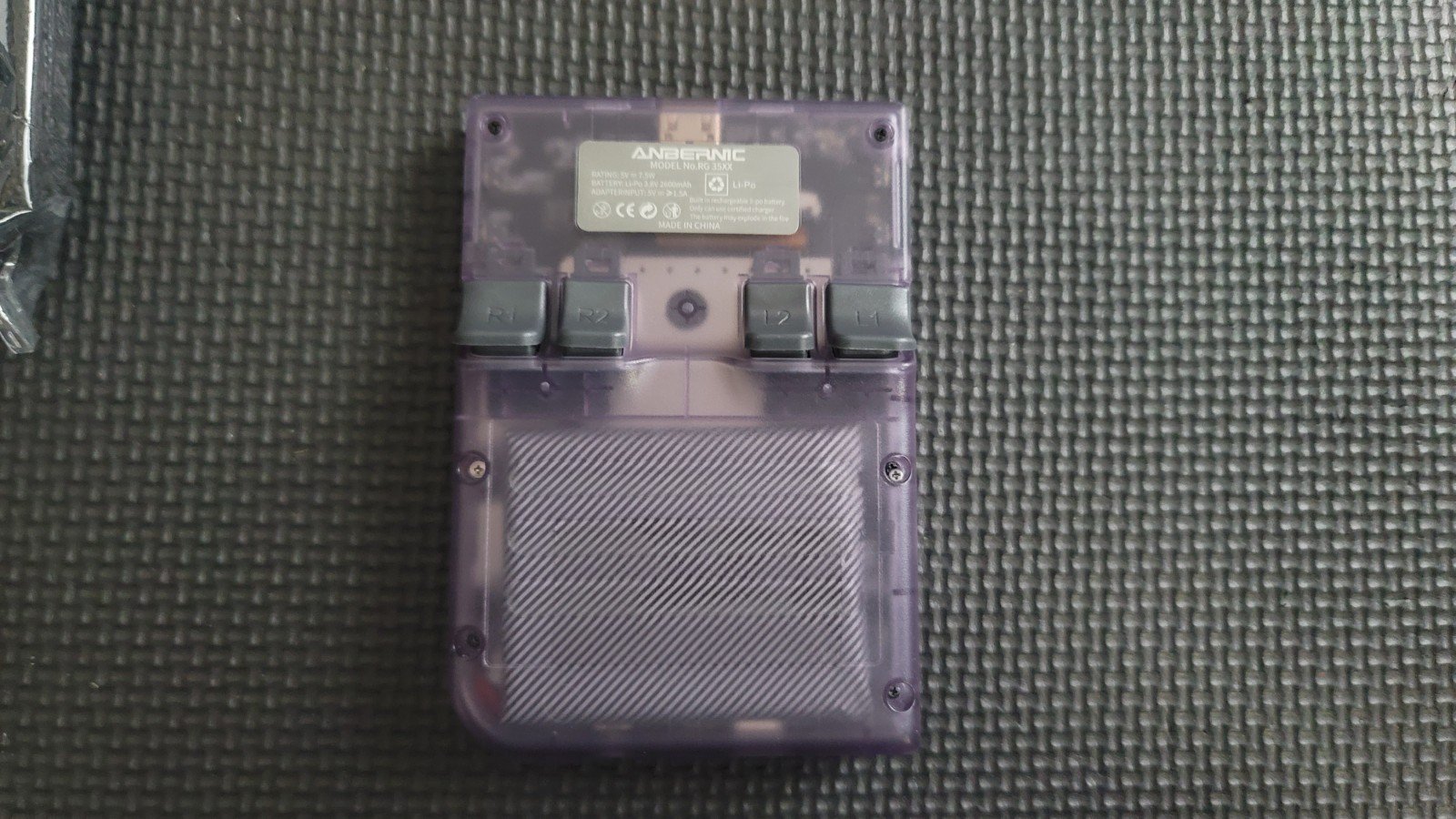 ANBERNIC RG35XX (TRANSPARENT PURPLE) GARLIC OS (16GB GAME CARD) EXTRAS (GXRG)