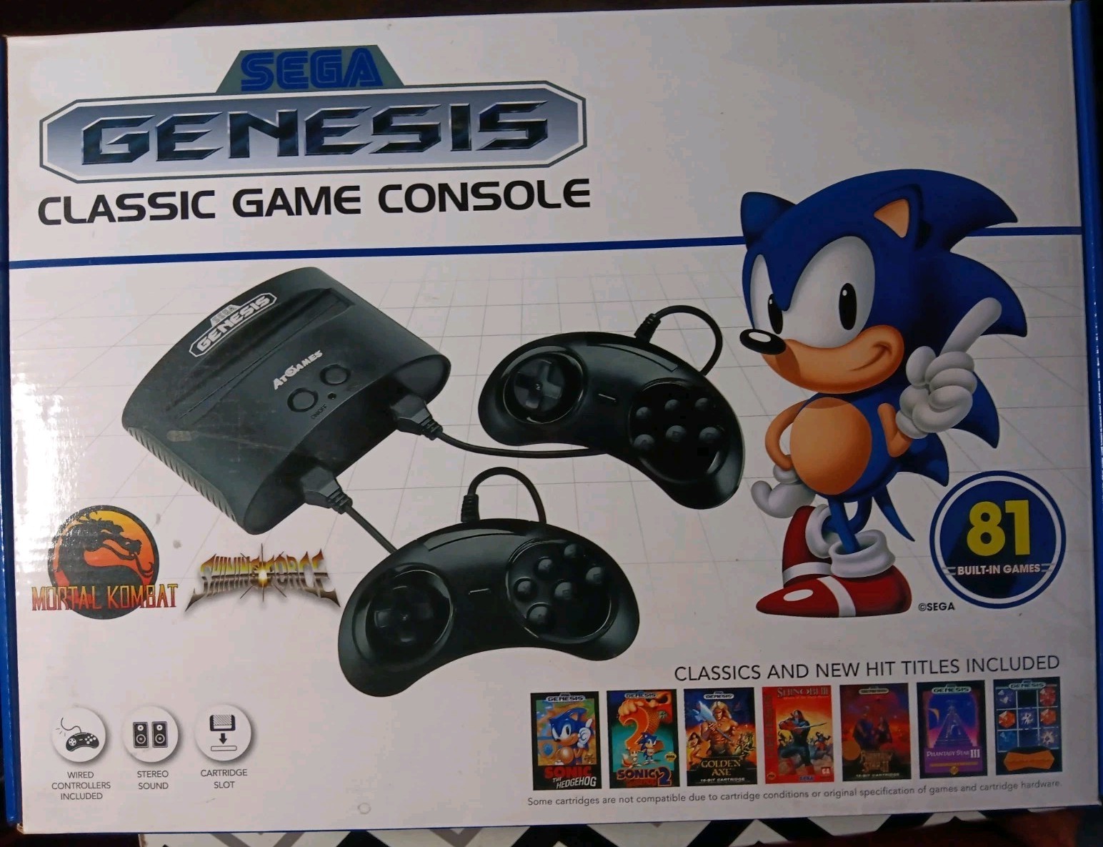 NEW SEALED SEGA Genesis Classic Black Game Console with 81 Preloaded Games Sonic