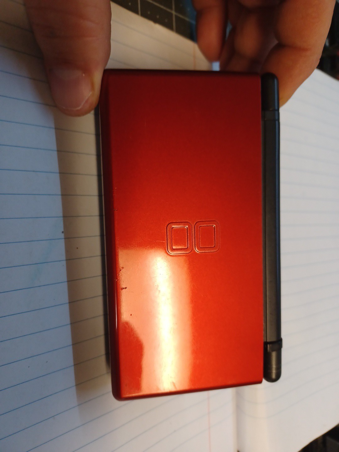 Nintendo DS Lite USG-001 Red/Black Dual Screen Touch Handheld Console- Tested