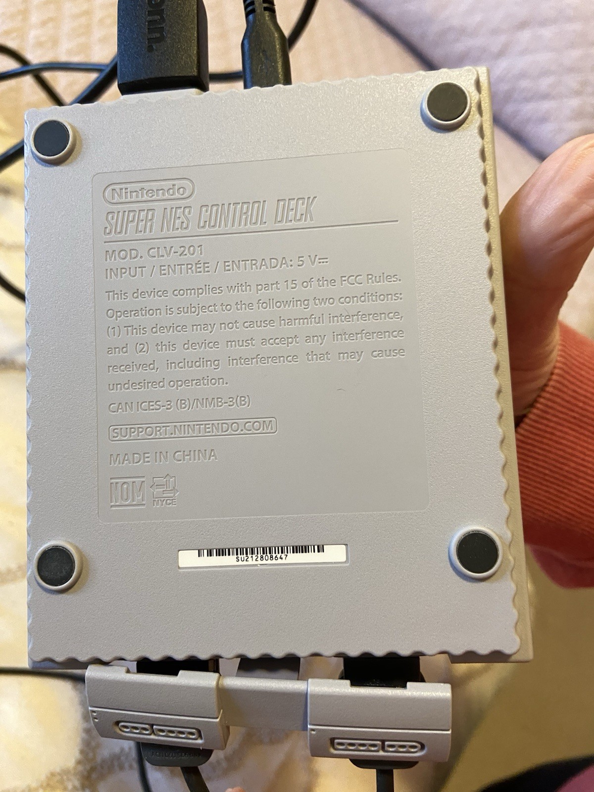 Super Nintendo SNES CLV-201 Console Control Deck
