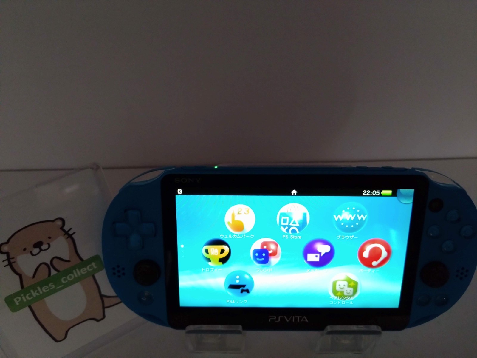 Sony PS Vita Aqua Blue PCH-2000 ZA23 Console only Wi-Fi PSV Slim Tested 0528K