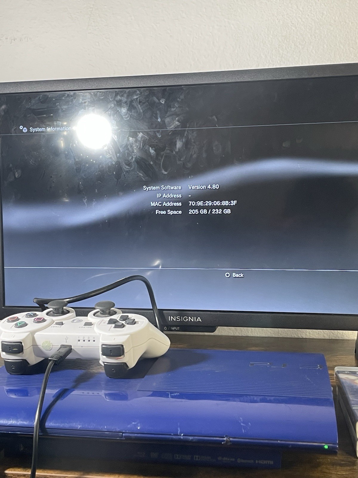 Sony PlayStation 3 PS3 Super Slim 250GB Blue CECH-4201B Bundle Controller TESTED