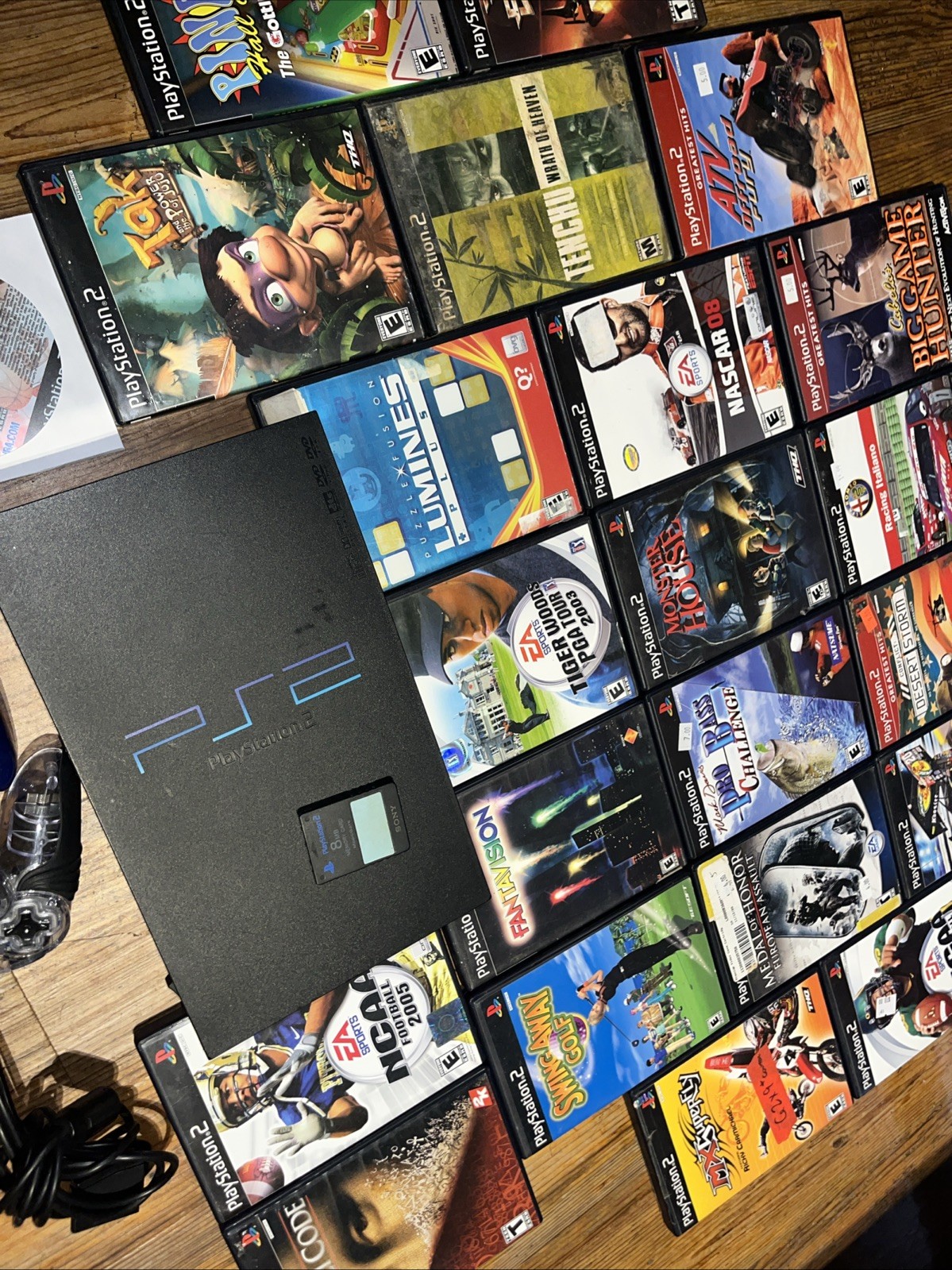 Sony PlayStation 2 PS2 Fat SCPH-35001 Console Bundle 22 Games Tested & Working