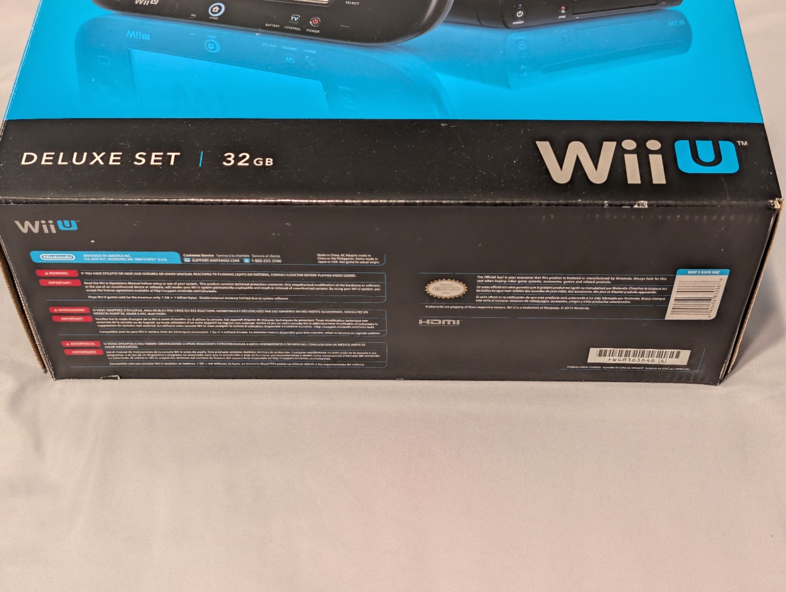 Nintendo Wii U Console + New Super Mario Bros Wii U 32GB Deluxe Set Black HDMI