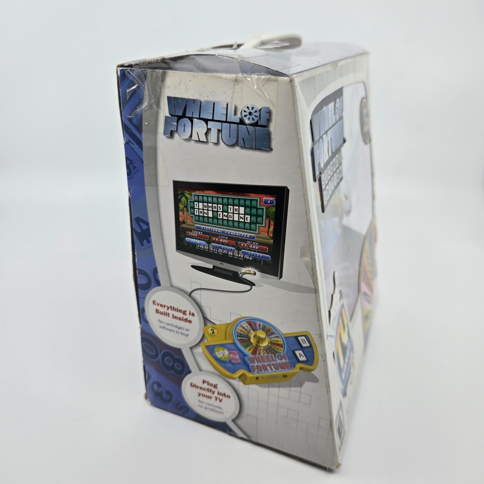 Wheel of Fortune Game 2nd Edition Plug in TV Play 360 Puzzles Vintage NIB Open