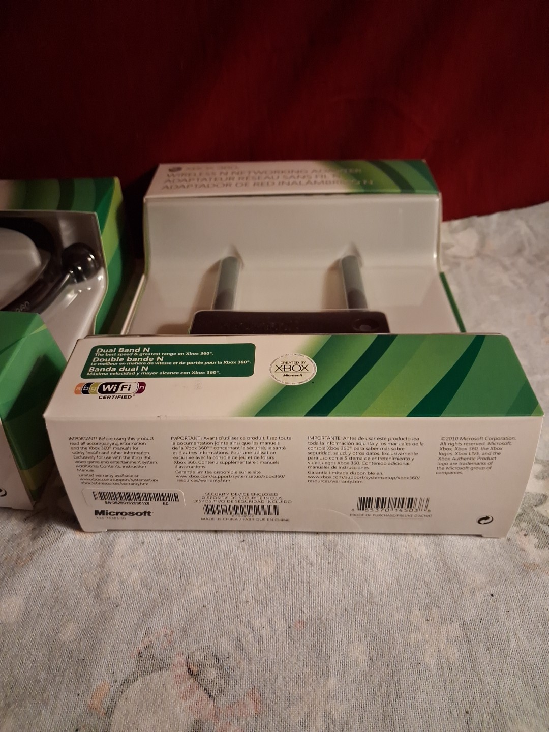 XBox 360 Pro White Console W/kinect Sensor 2 Controllers Play&charge Set In Box