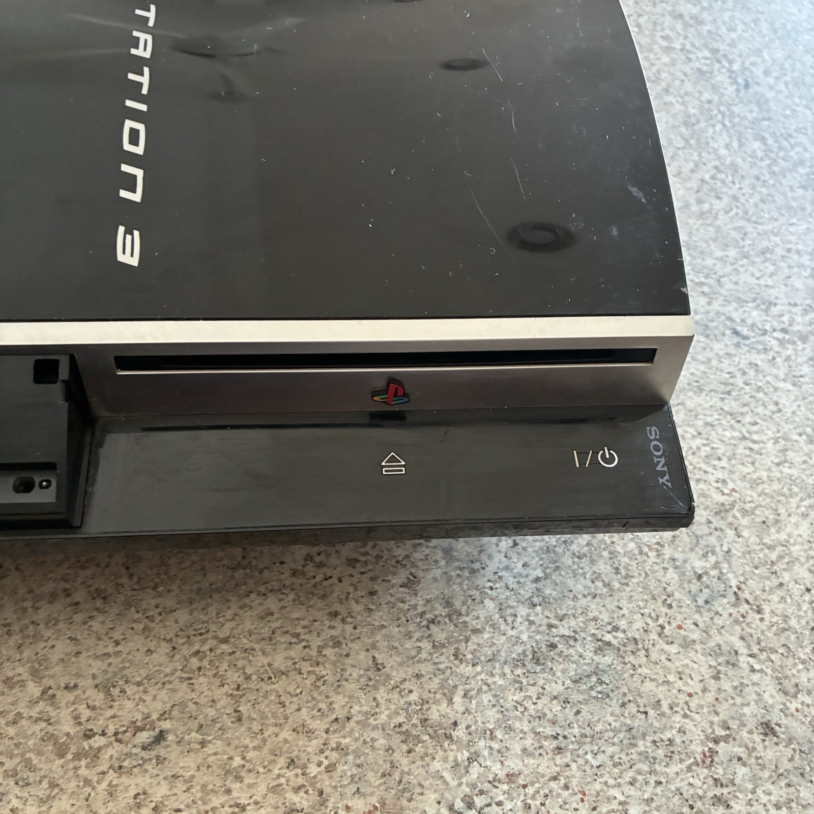 PS3 Fat Sony PlayStation 80GB Black Console w/ Power Cable CECHH01 PS2 Tested
