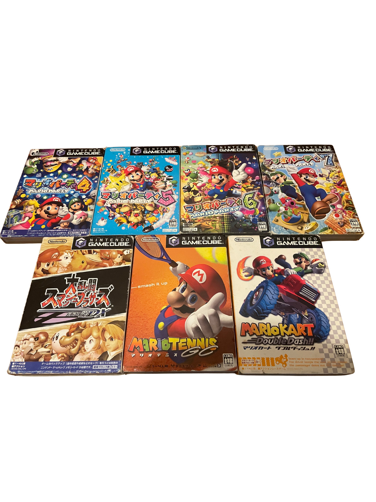 Nintendo GameCube Console Set+7 Mario Games+3 Controllers+Memory Cards+JP Import