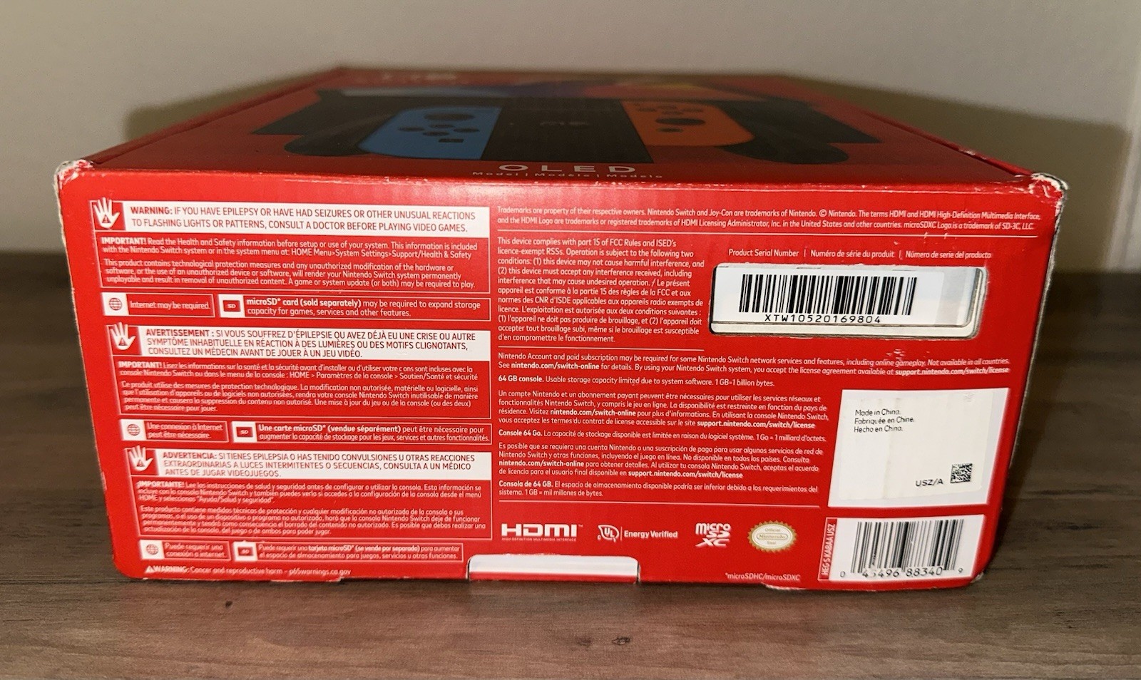 Nintendo Switch OLED 64GB Neon Red Blue Joy-Con 2021 Model With Extras