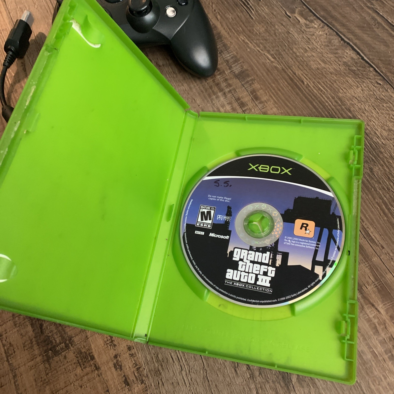 Original Microsoft Xbox Console w/ Controller, Cords, GTA III Tested & Working!!