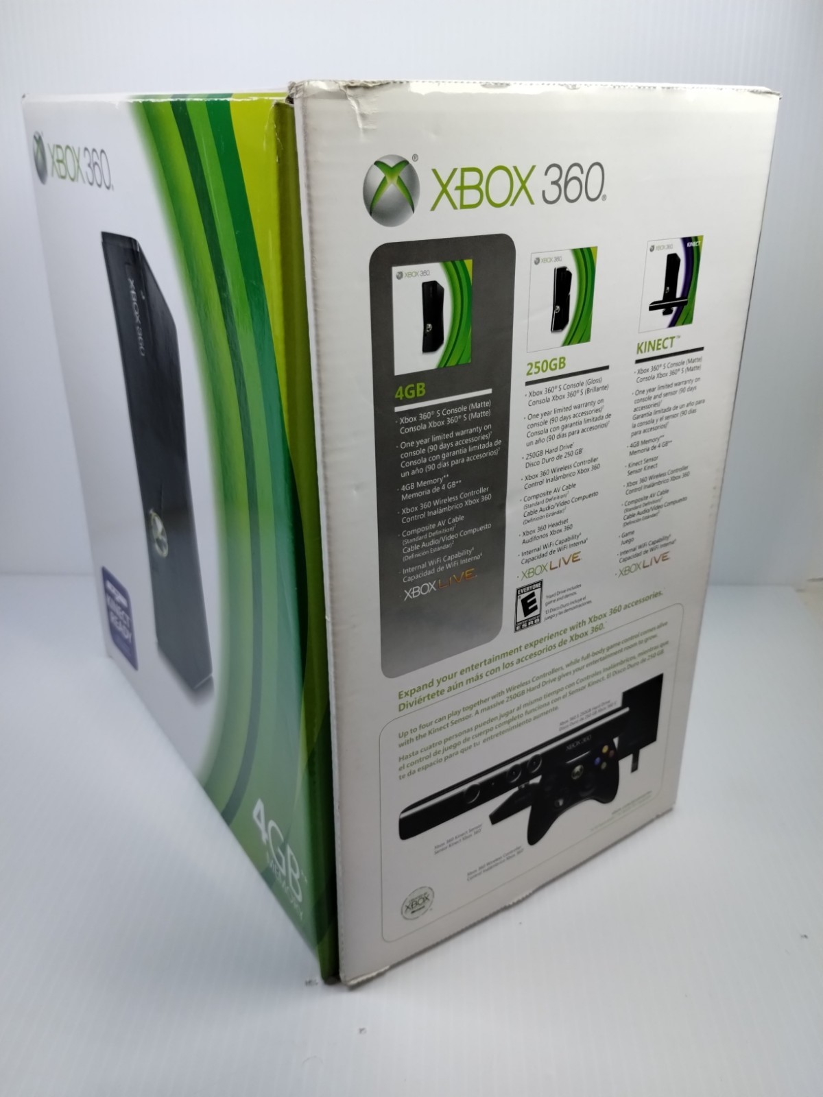 Xbox 360 S 4GB Microsoft 1439 Video Game System in Box W 250g Hard Drive Works