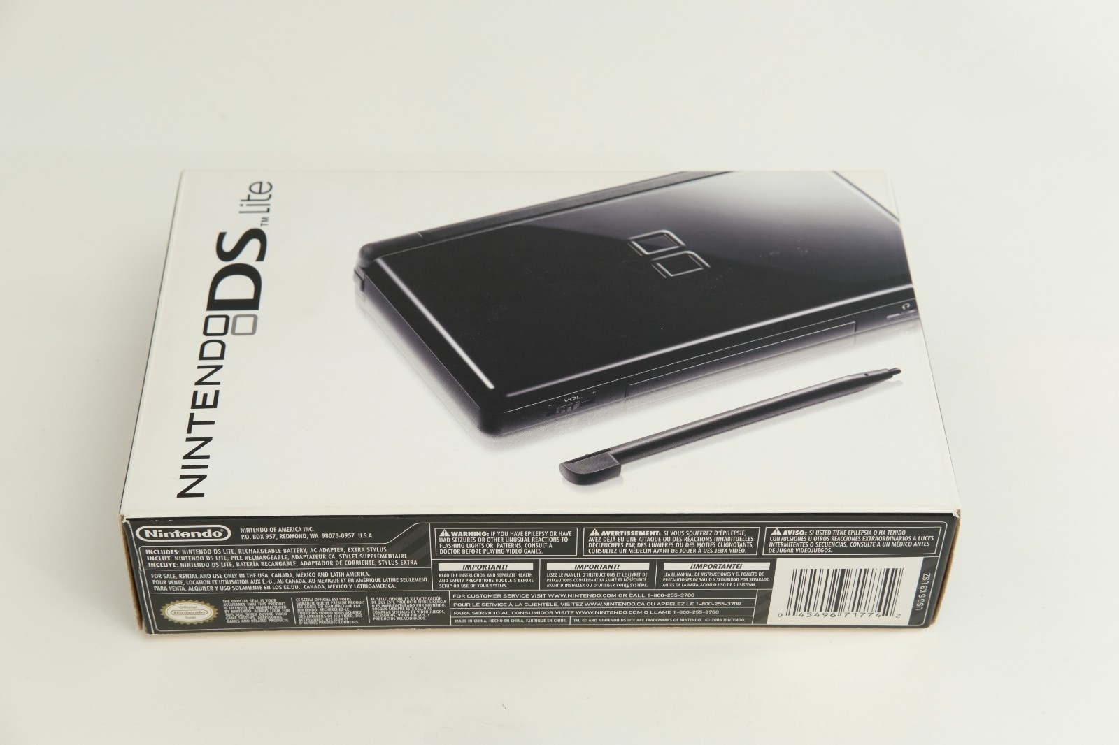 Nintendo DS Lite USG-001 Onyx Black Console w/ nice box ALL OEM matching serial