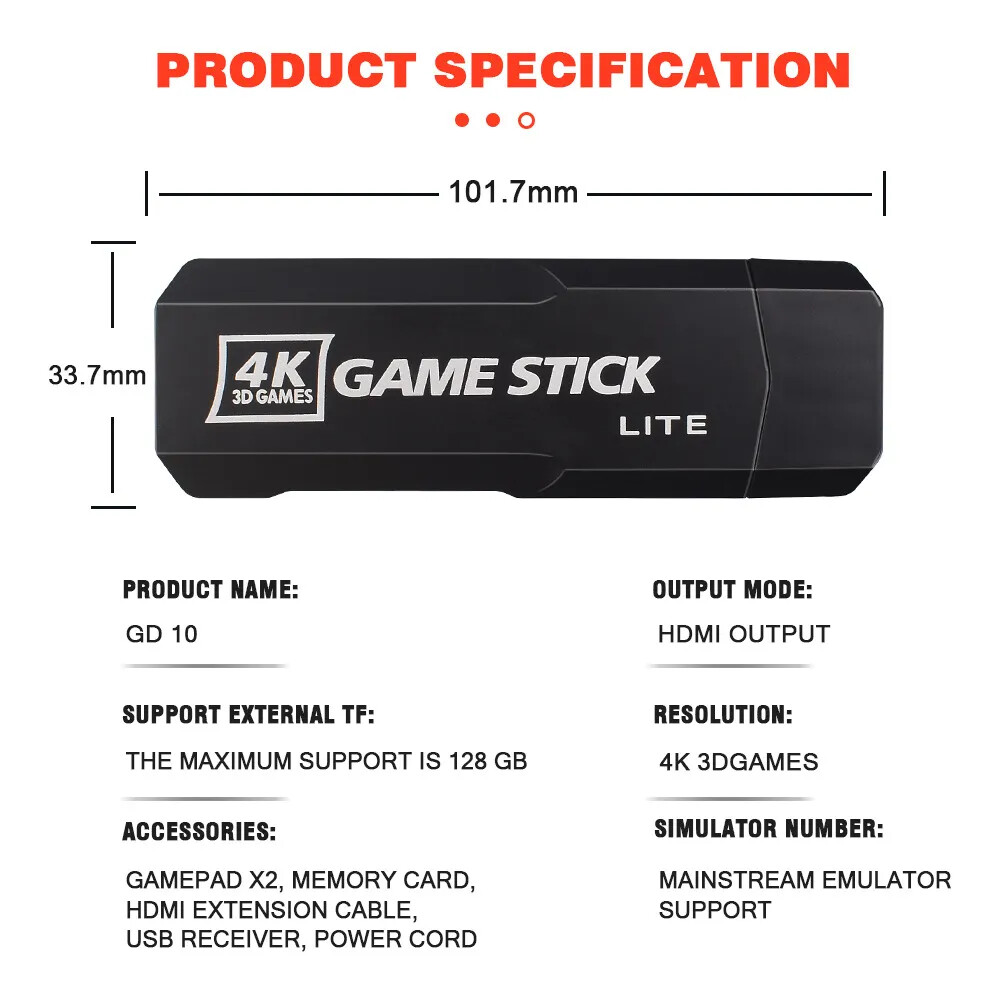 Retro gaming + dual wireless controllers thousands of pre-installed classic game