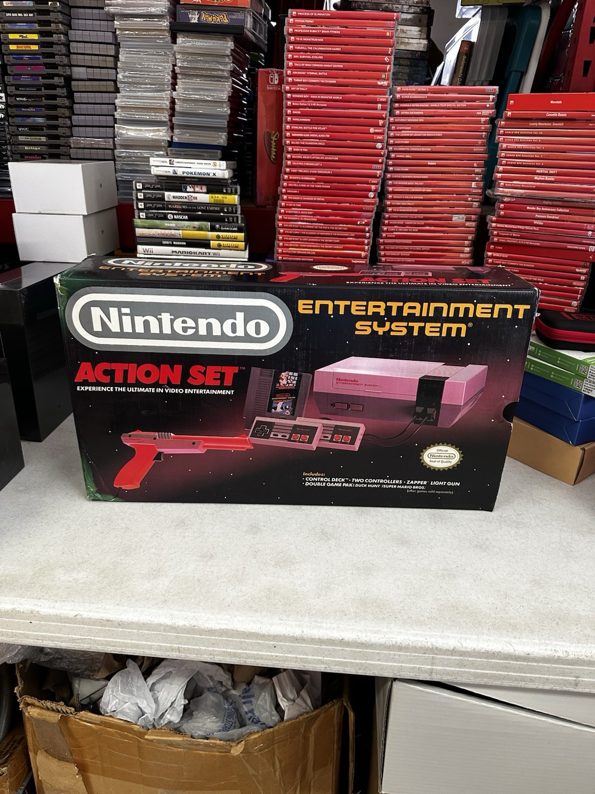 Nintendo NES Action Set Console – Complete In Box – Tested – Authentic – Clean!