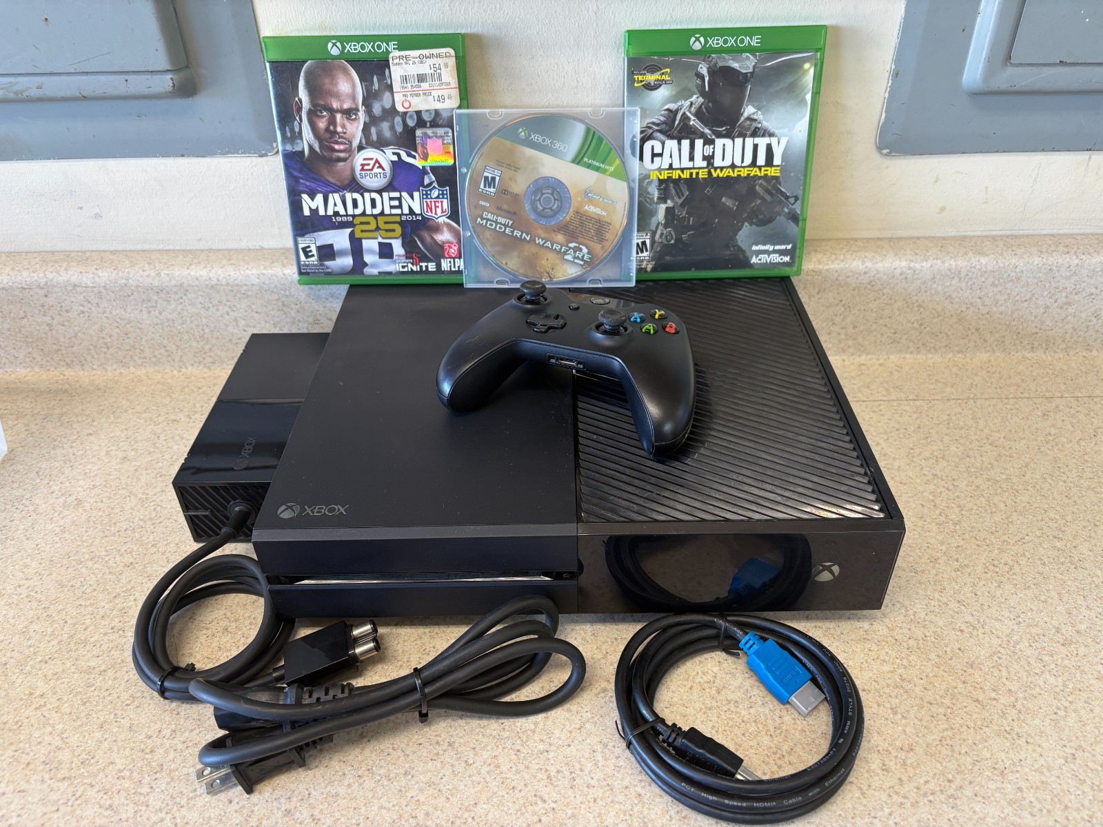 Microsoft Xbox One 1 TB Black Console 1540 w/ Controller & 3 Games