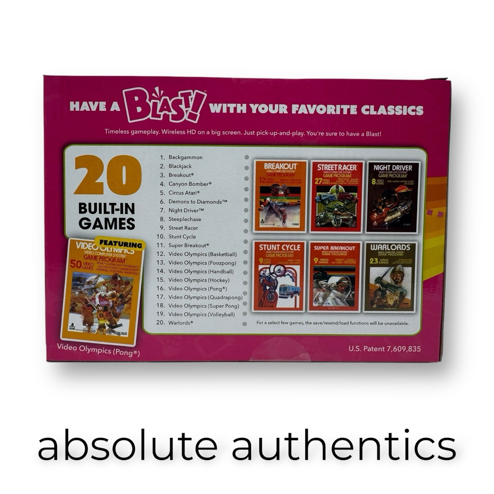 AtGames Flashback Vol 3 Blast! Atari & Pong Hits Retro Gaming System w/ 20 Games