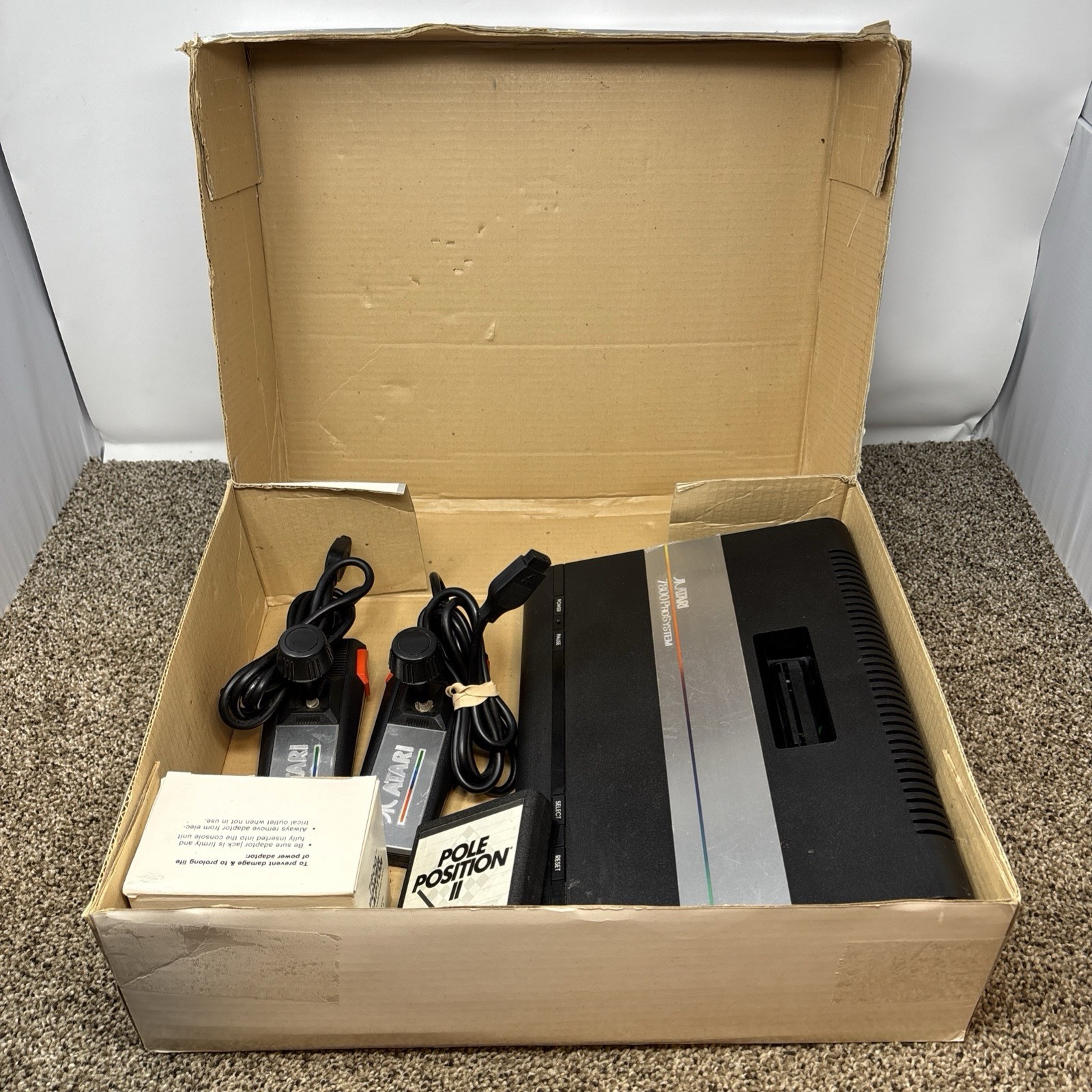 Atari 7800 Console And Games Bundle In Box Fully Tested 11 Games All Cables CIB
