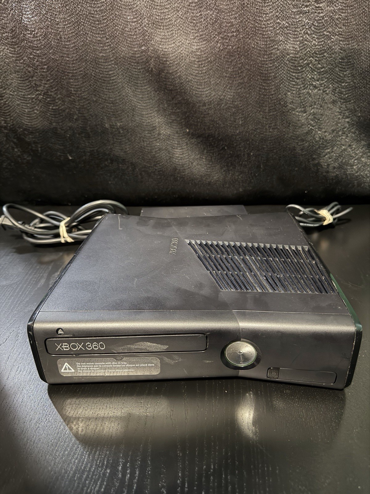 Microsoft Xbox 360 S 4GB Matte Black (1439) w/ OEM Power Adapter Tested *Read*