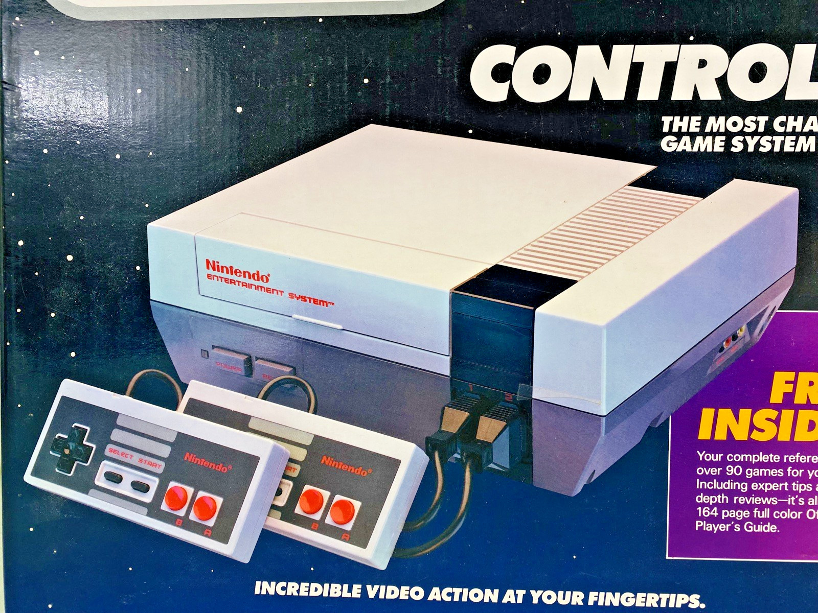 VTG. 1987 NES Nintendo Control Deck w/ Manual, Poster, Controllers & Accessories