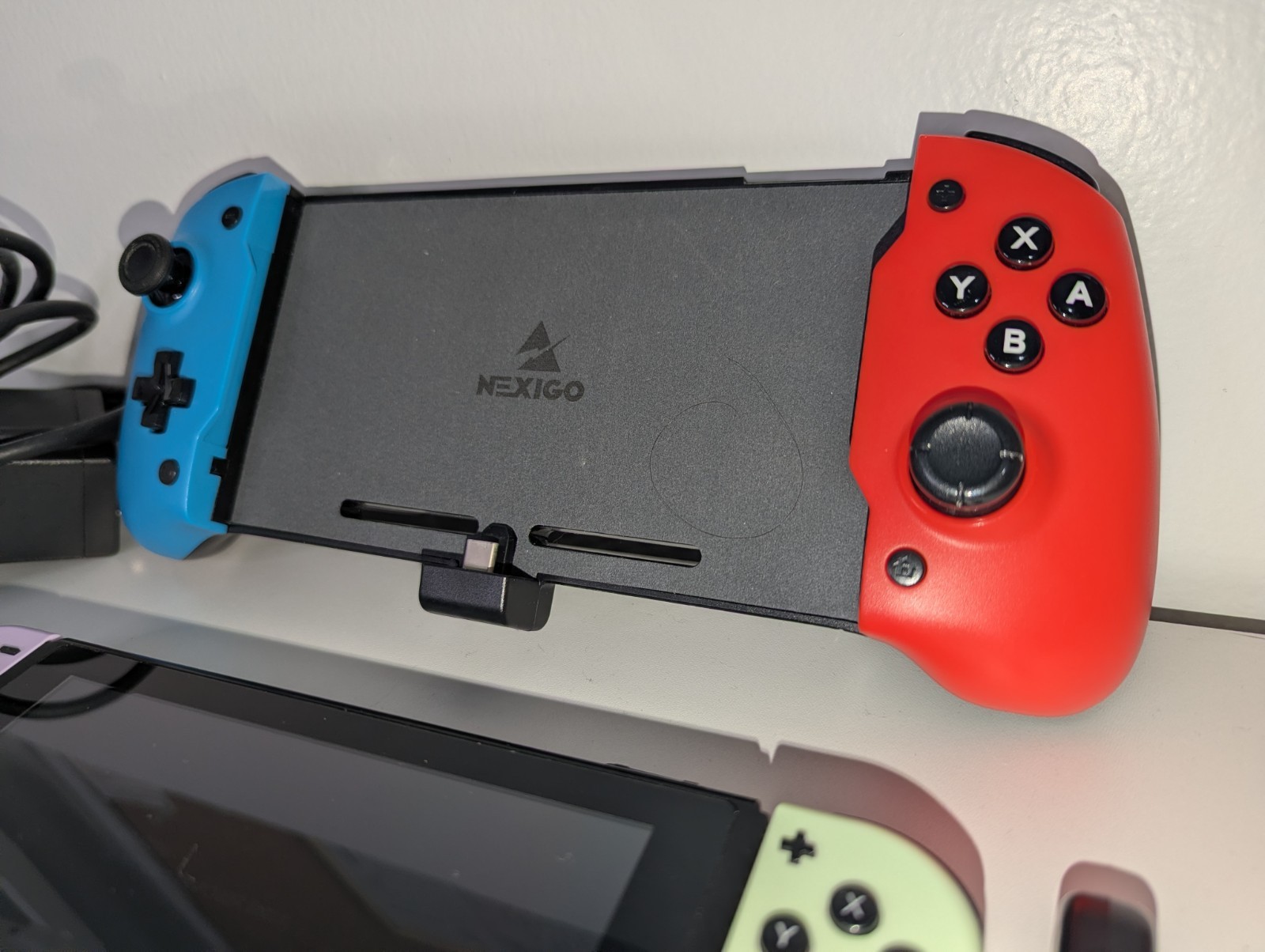 Nintendo Switch Console w/ Green & Purple Joy-Con, White Dock, USB-C
