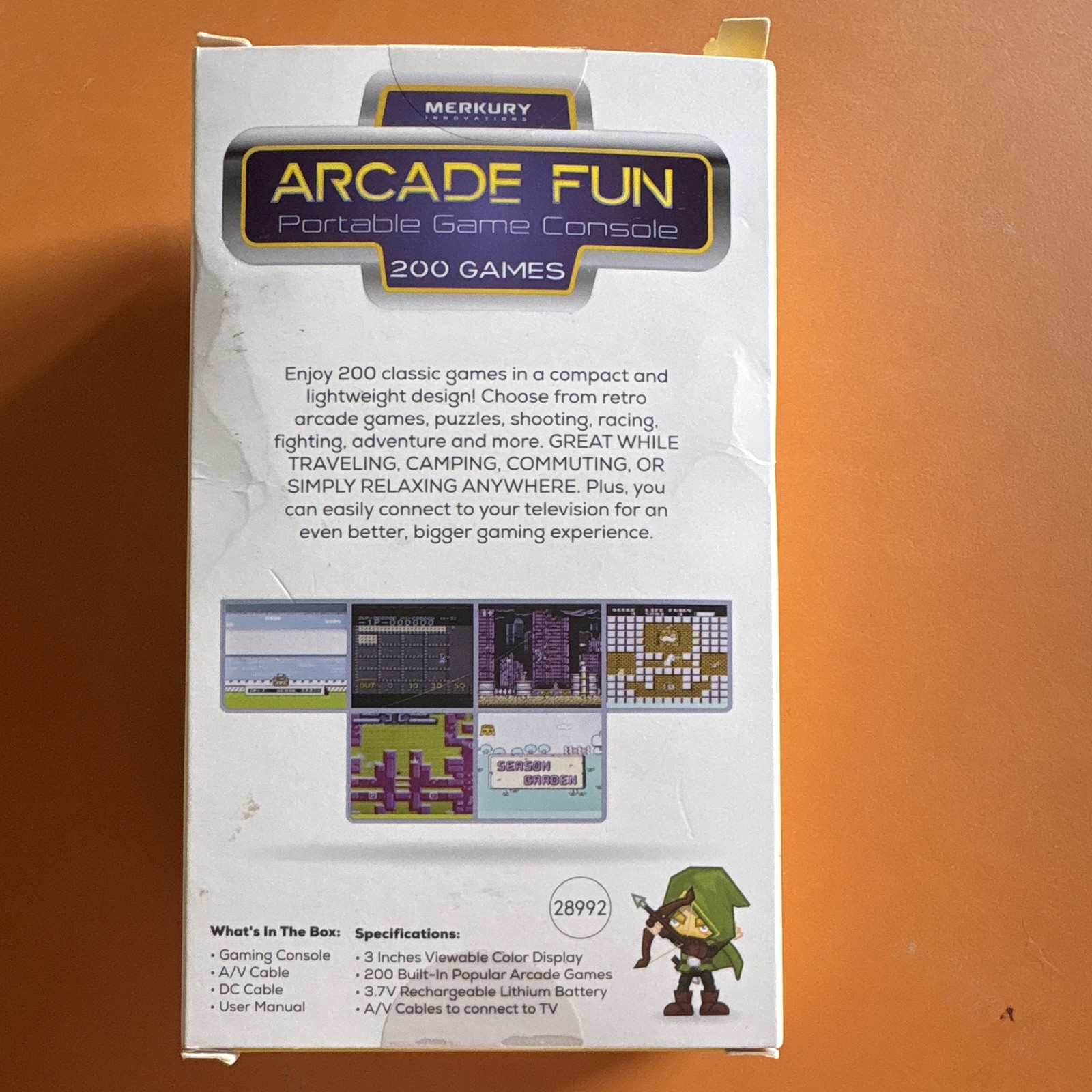 Merkury Innovations Arcade Fun Handheld 200 Games Rechargeable Purple RCA