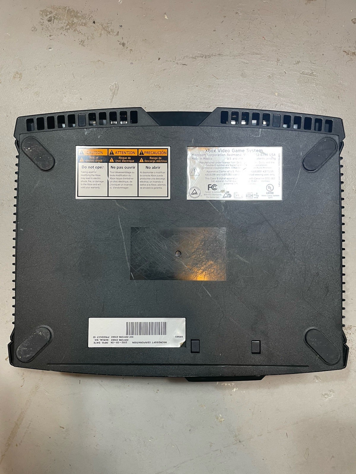 Microsoft Xbox Original Console Only 2002 Untested FOR PARTS AS IS FOR REPAIR