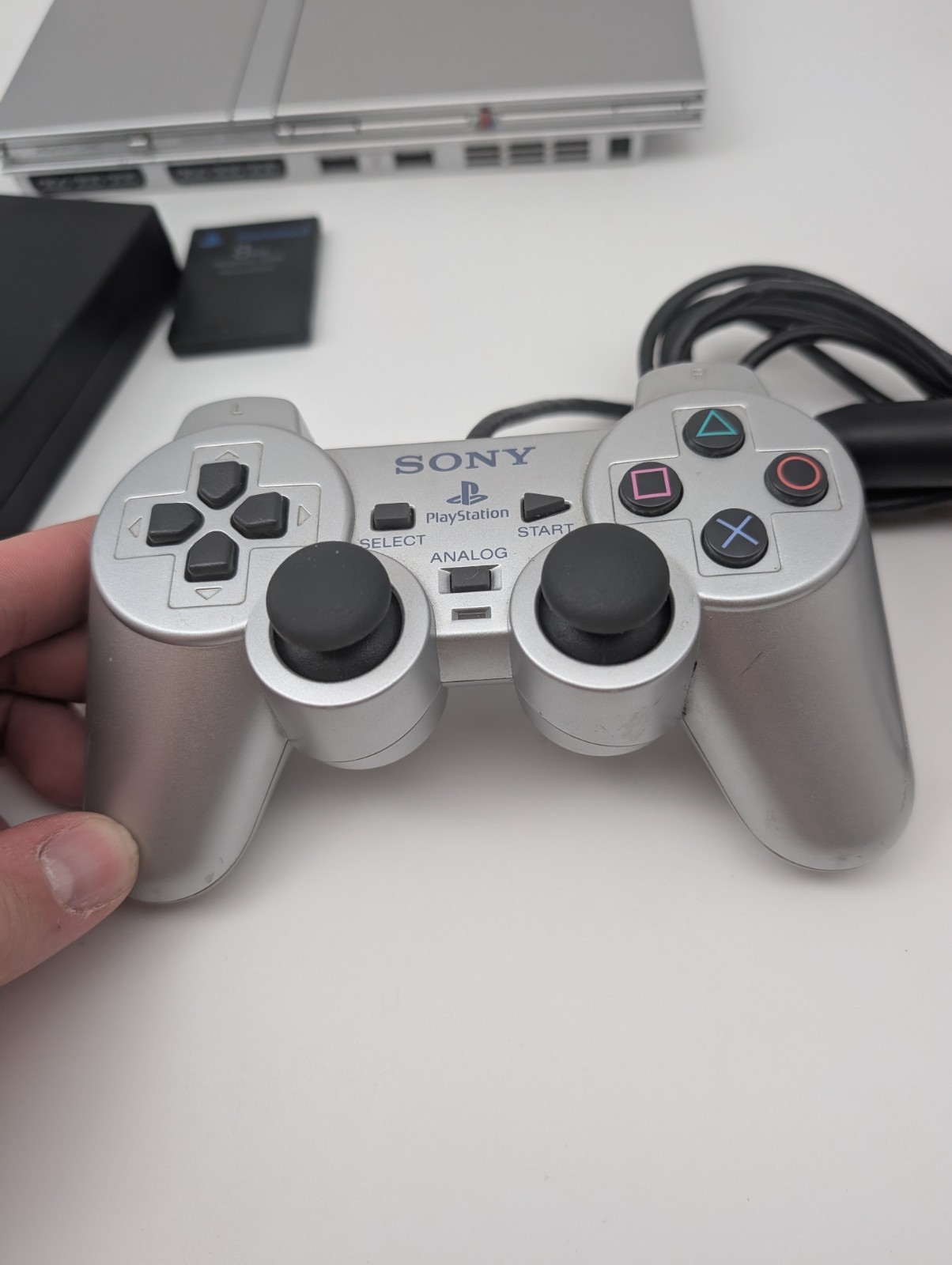 Sony PS2 Slim SCPH-79001 Silver Console Bundle New Laser Disc Spindle Authentic