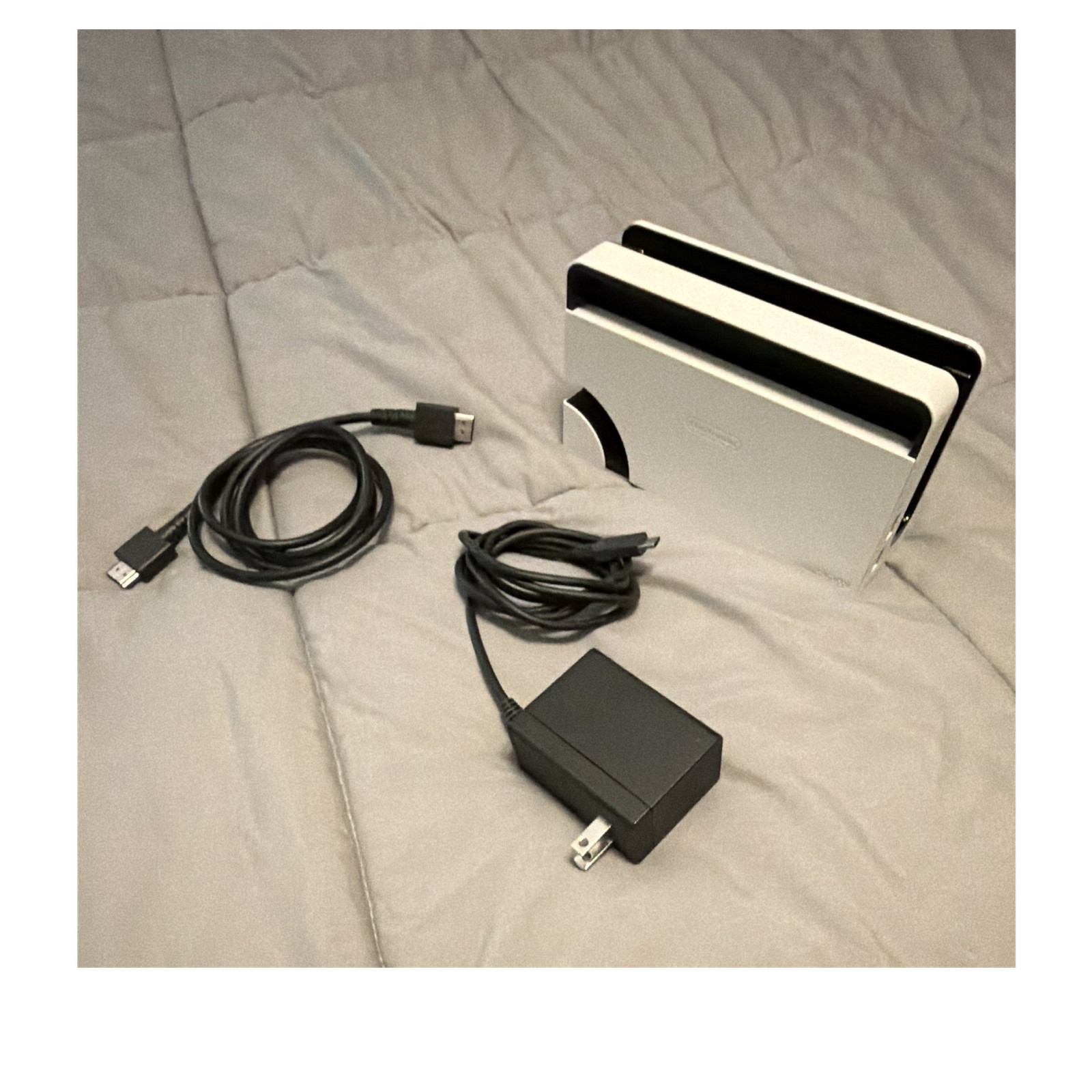 Nintendo Switch Dock White & Black with HDMI Cable, USB-A, Power Adapter