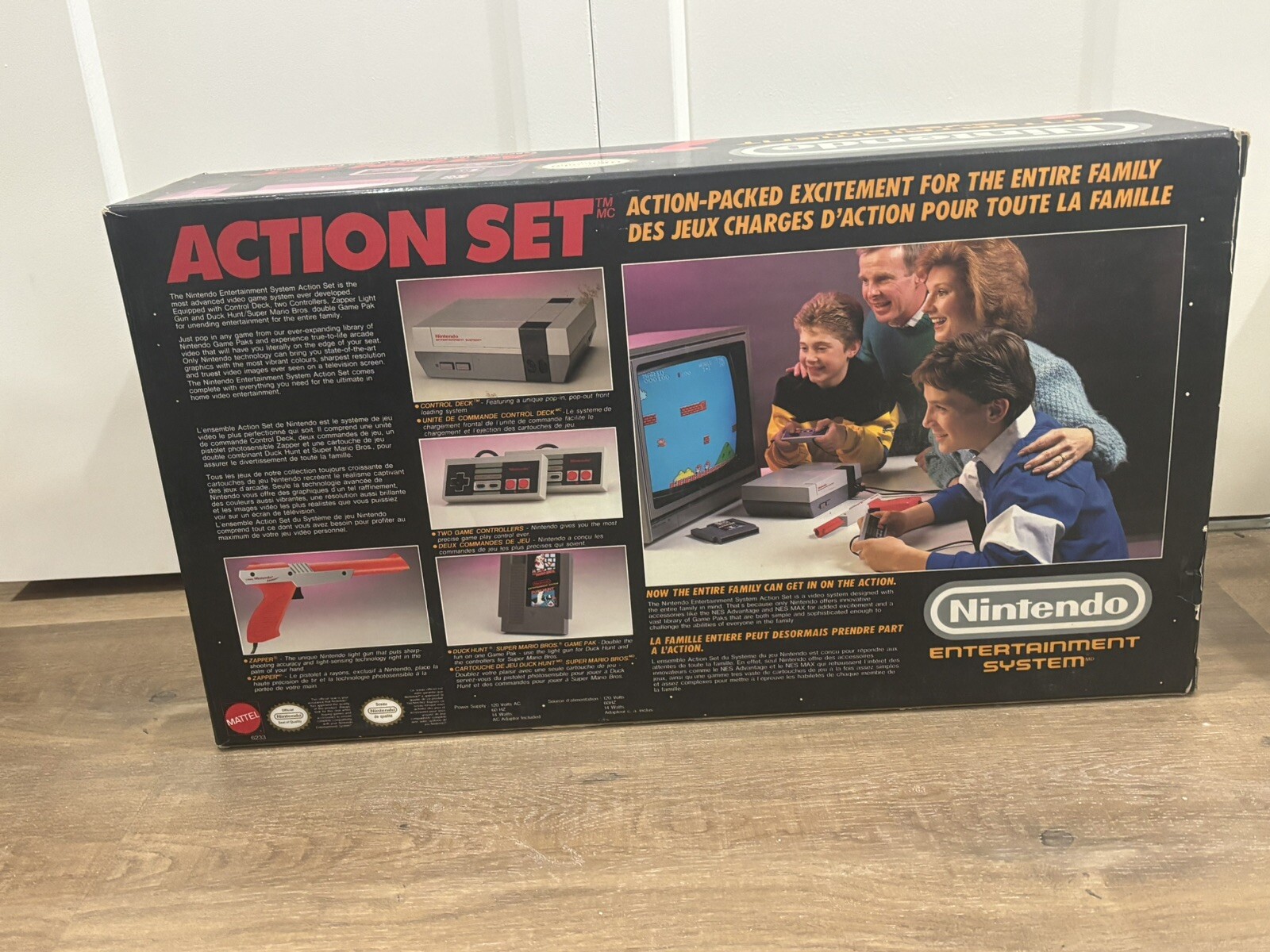 Box Only Vintage Nintendo NES Action Set Home Console – Red Zapper Box Only 1987