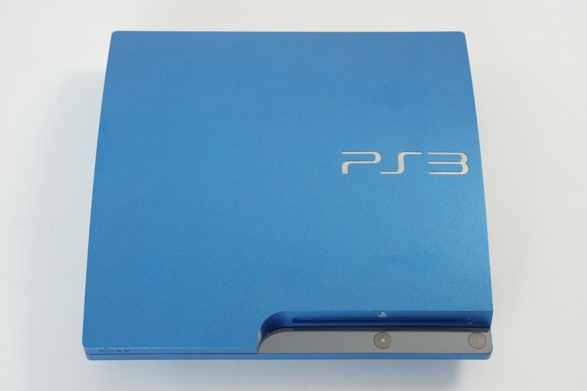 PS3 Playstation3 SPLASH BLUE Console CECH-3000B 320GB Tested System 02