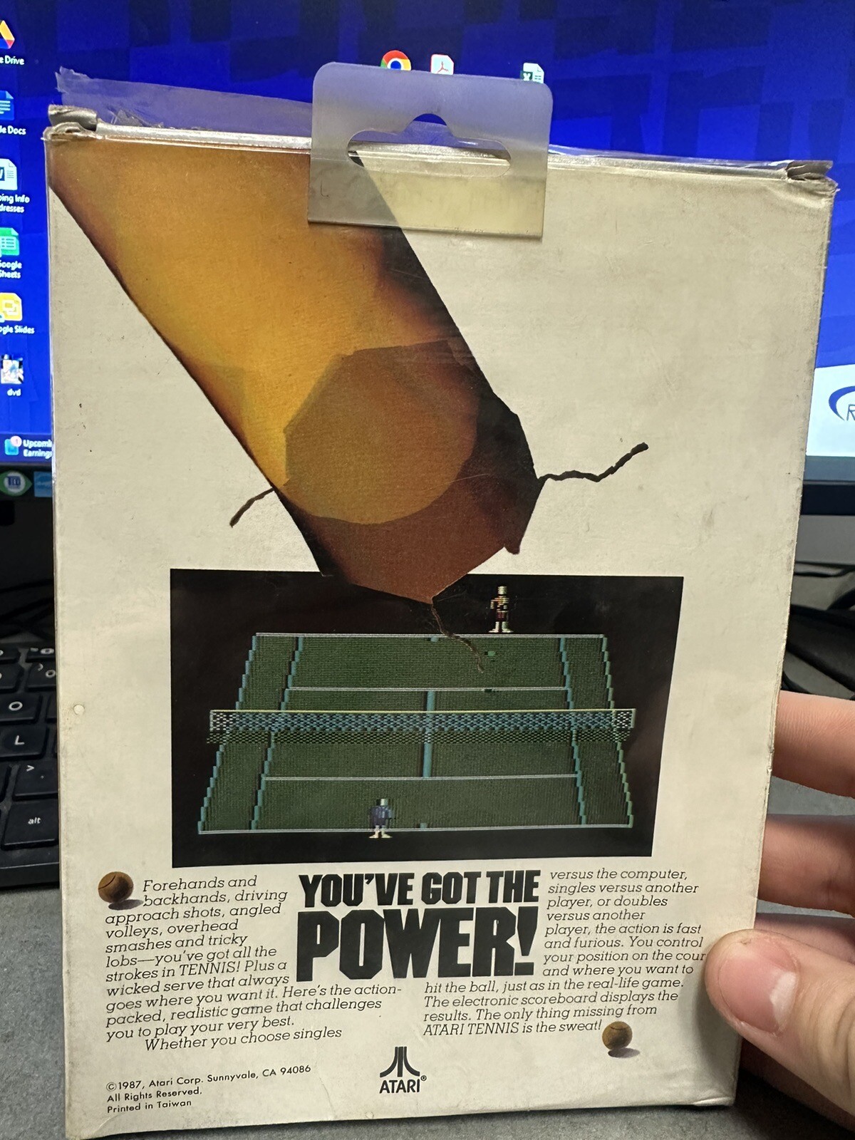 Atari HOME COMPUTER Video TENNIS TV CONSOLE ARCADE GAME 1987 *BRAND NEW SEALED*