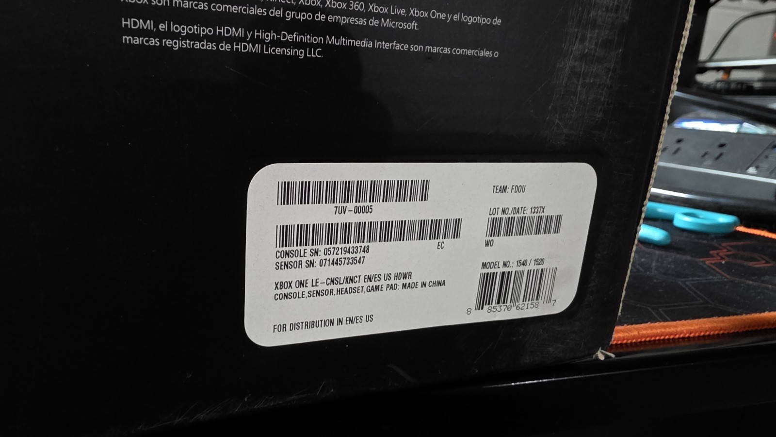 Microsoft Xbox One Day One Edition 500GB Black Console, Open Box