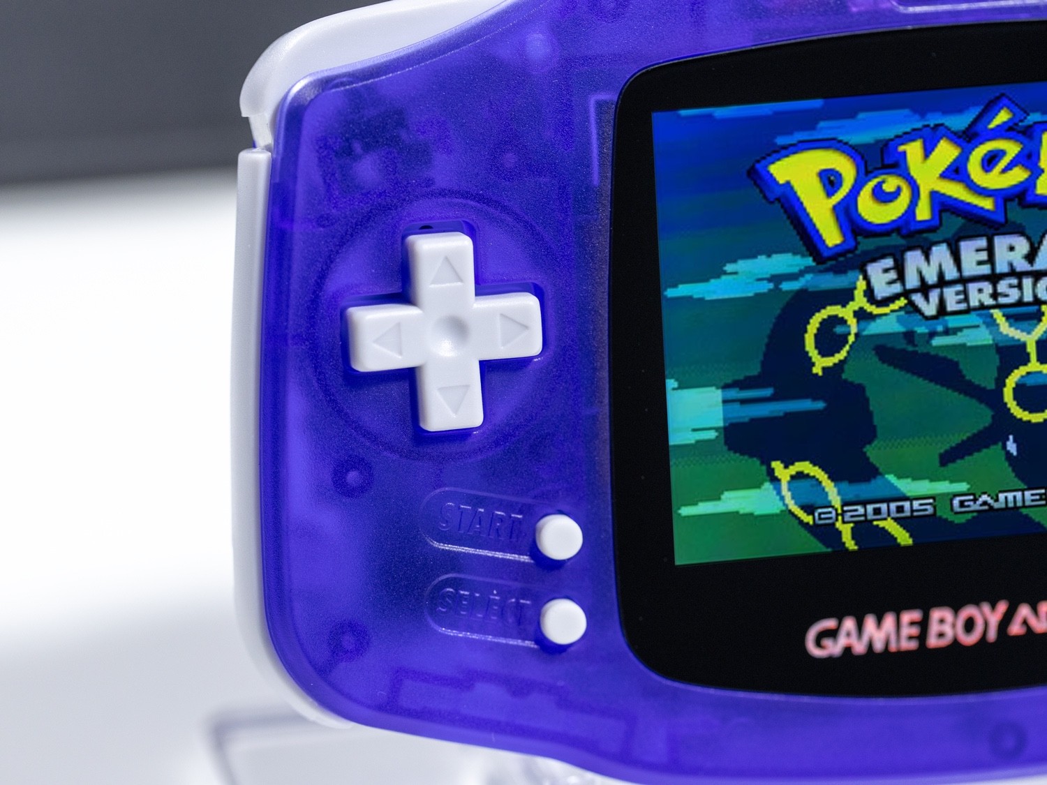 Nintendo Game Boy Advance IPS V5 Screen USB-C Charge Upgrade Transparent Purple