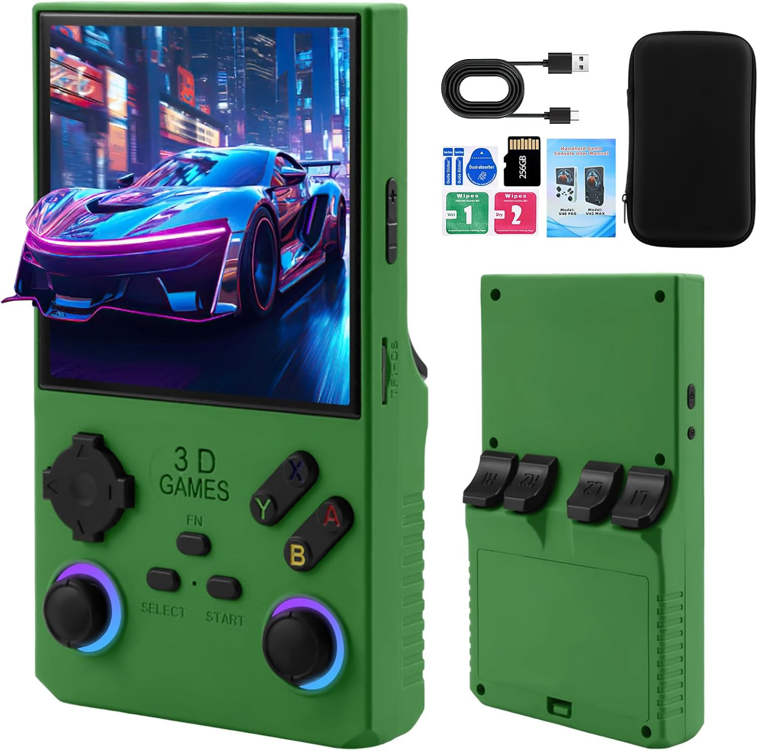 2026Newly Upgraded V40 MAX Retro Handheld Game Console with 256G Built-In 20000+