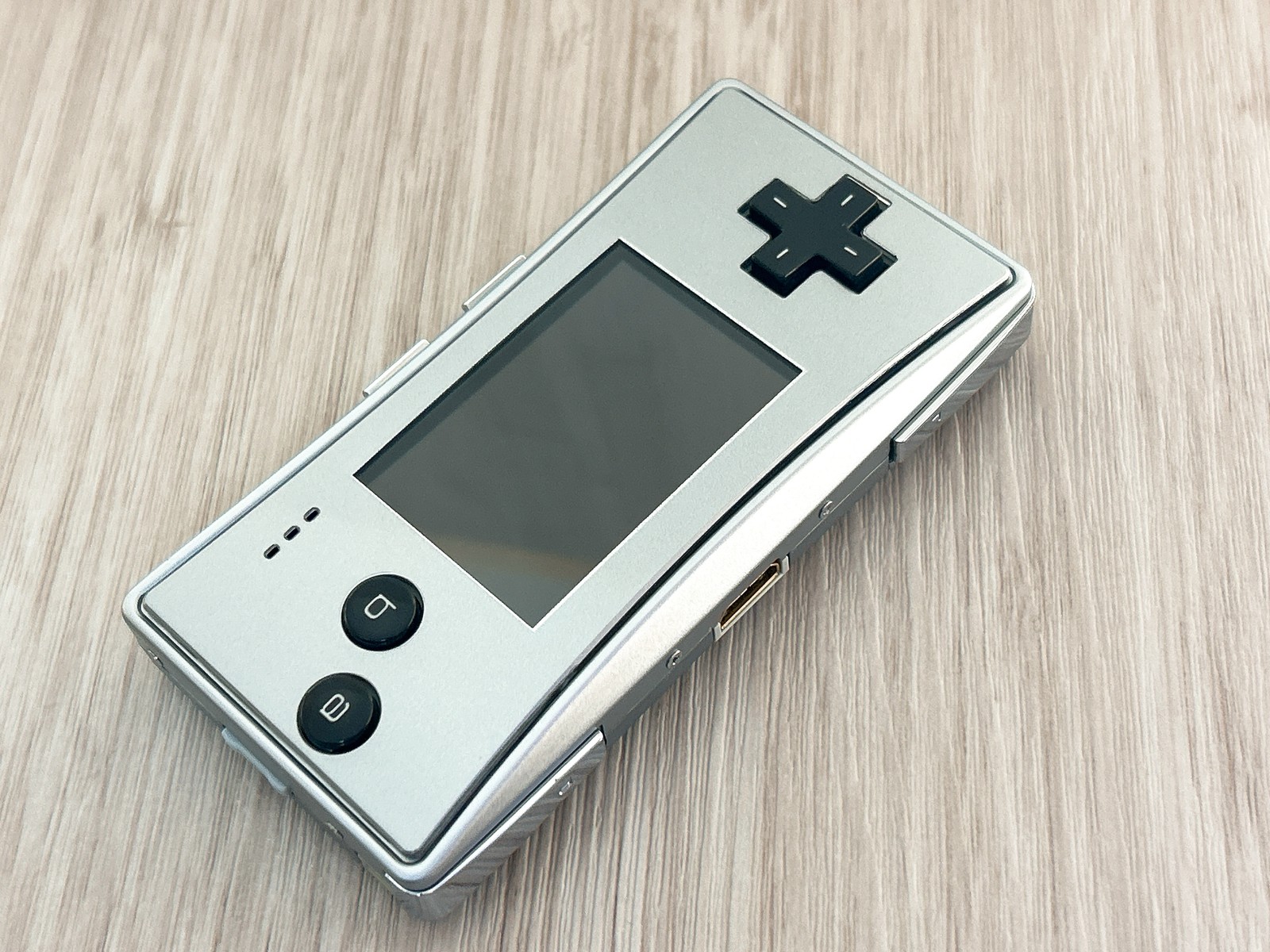 Nintendo GameBoy Micro Silver Console Tested w/ OEM AC Charger – Near Mint